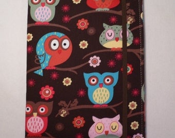 Kindle cover Hardcover, Kindle Paperwhite Cover, iPad Mini, Nook Tablet Cover, Book Style, Owls