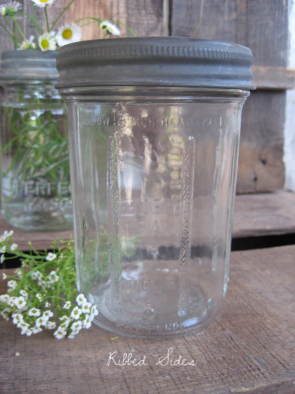 Vintage Ball Freezer Jar Canning Jar Pint Size