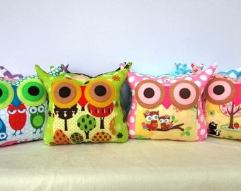 10 Owl pillows/ owl cushion/party favor/Express shipping/made to order/owl party favor/owl project