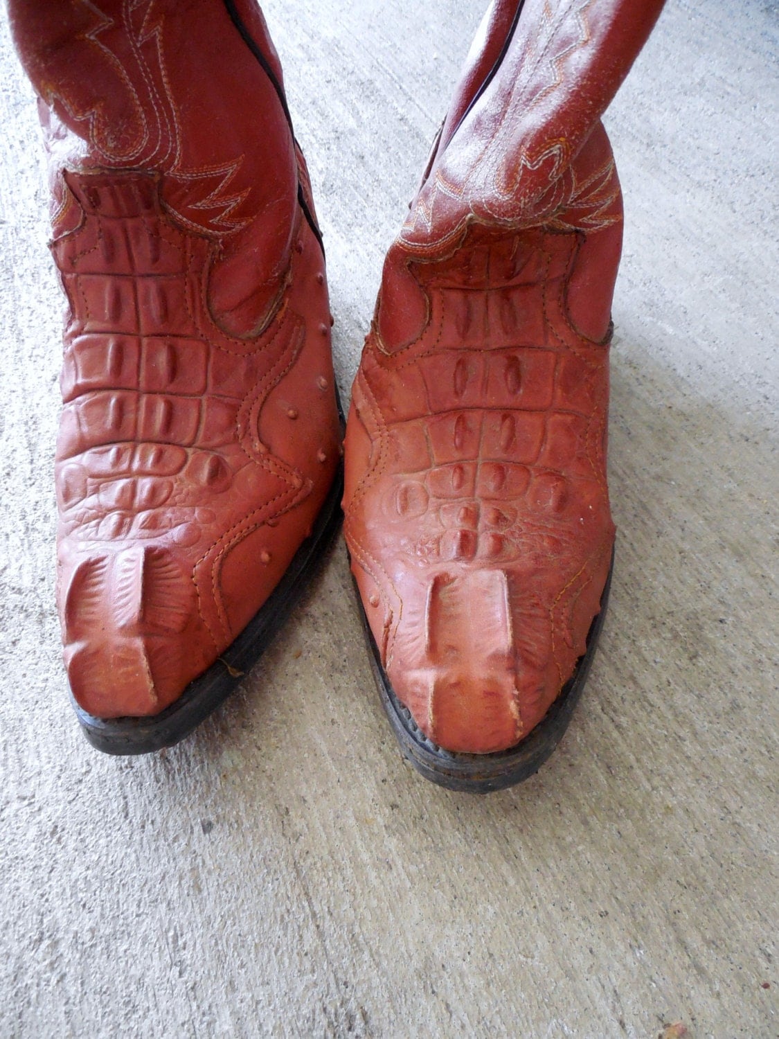 SALE Mexican Cowboy Boot Lizard and Crocodile Size 8 mens 10 womens