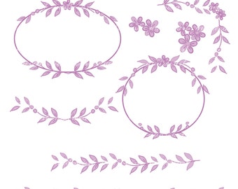 Lilac Flowers Border Clip Art