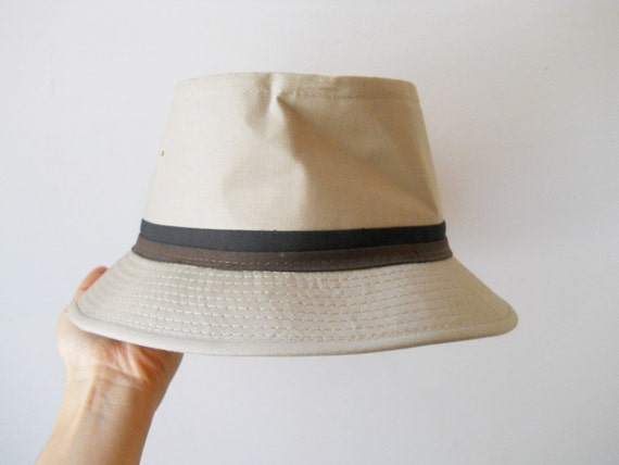 VTG 80s Khaki Old Man Fishing Bucket Hat by sussudionyc on Etsy
