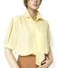 Vintage Blouse / Bright Yellow Blouse / Bow Blouse / Pastel Blouse / Au Courant / Artist Blouse on Etsy / Size 6