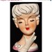 Vintage 1960s Head Vase Lady 5 1/2 in // ESD Ceramic