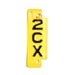 Vintage license plate 1960 Wisconsin yellow black 2CX truck tab