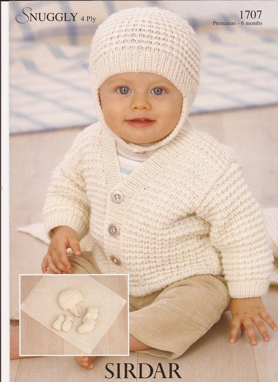 Sirdar Snuggly 4Ply Knitting Pattern 1707 Baby Layette
