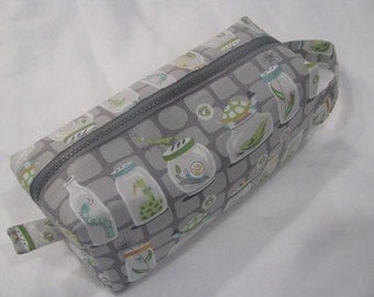 Bugs Under Inspection- Surprise embroidery inside Cosmetic Bag Makeup Bag LARGE