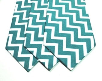 Teal Neckties Teal Chevron Neckties Custom Neckties Wedding Neckties Neckties Mens Neckties