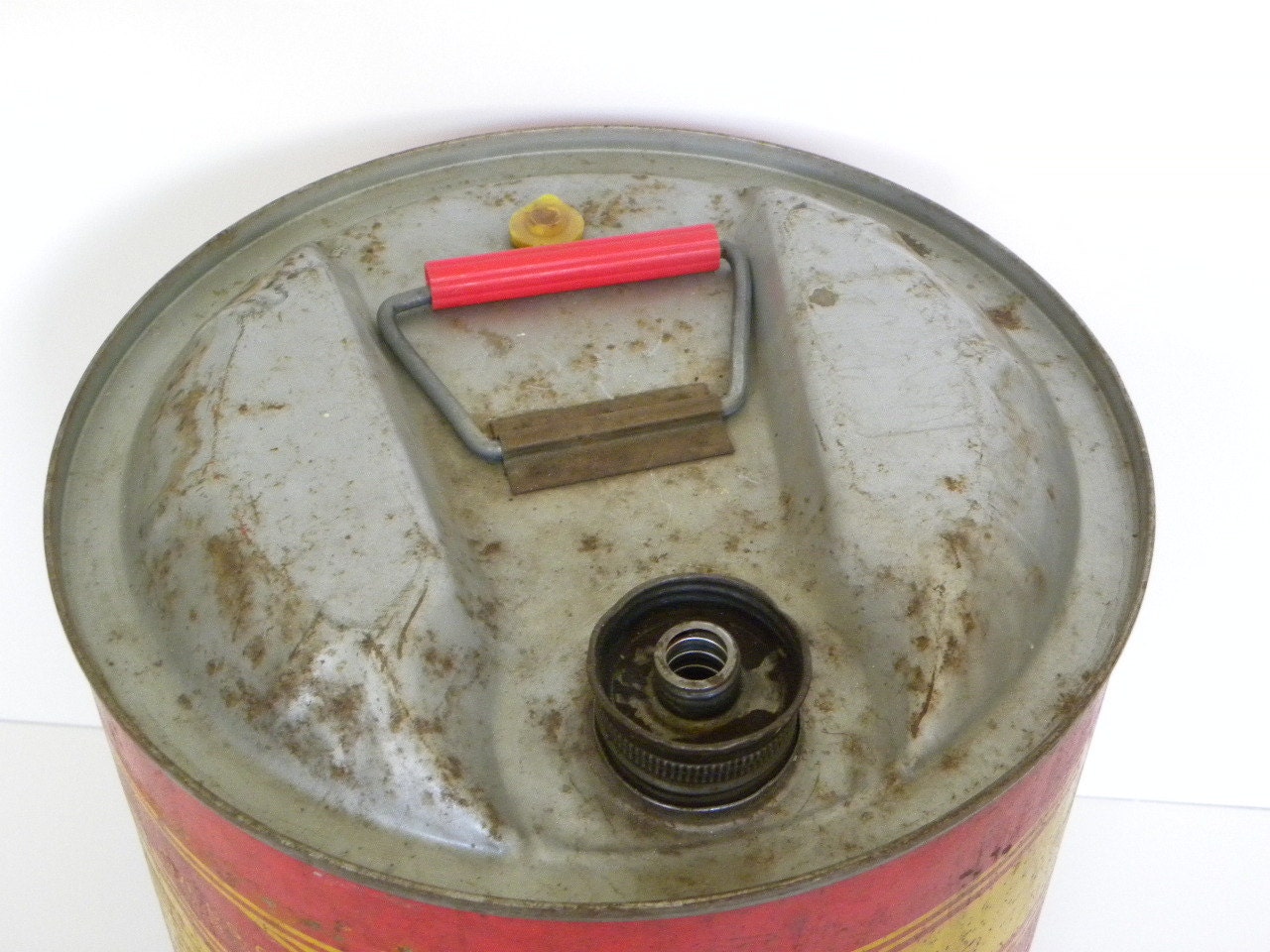 Vintage Industrial Metal Gas Can with spout Stan Can 5
