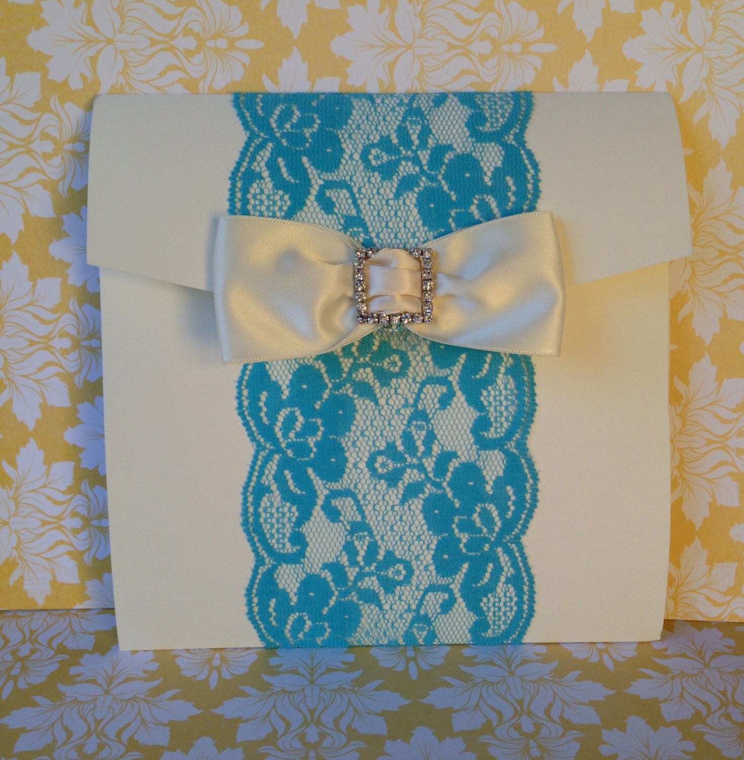 50 Wedding Invitations Linen Ivory by PaperDivaInvitations