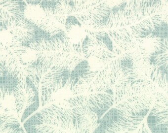 WINTER'S LANE Moda modern quilt fabric Kate & Birdie Christmas aqua mint woodland pine evergreen 1 yard 13094-19