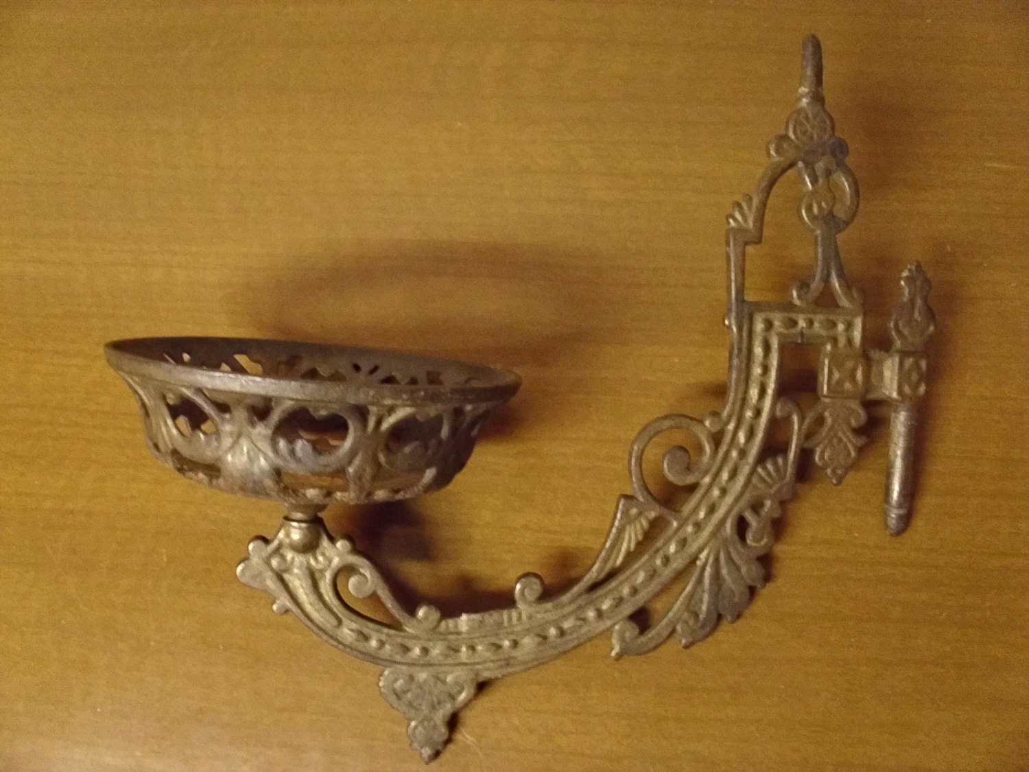 Antique Cast Iron Wall Sconce