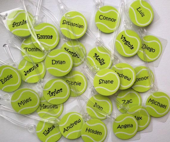 Tennis Bag Tags Quantities of 8 Tennis Team Gifts Tennis