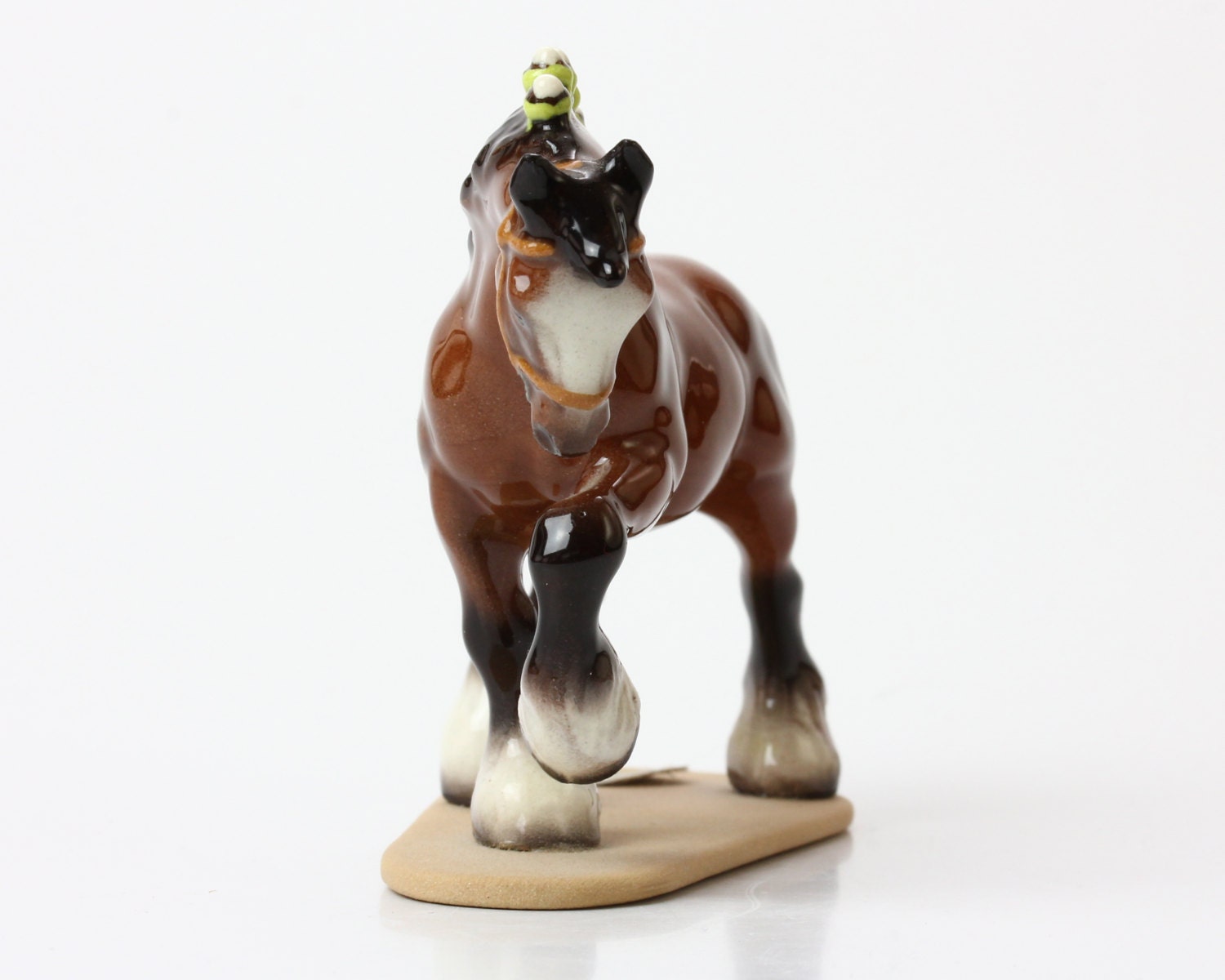 antique clydesdale horse figurine