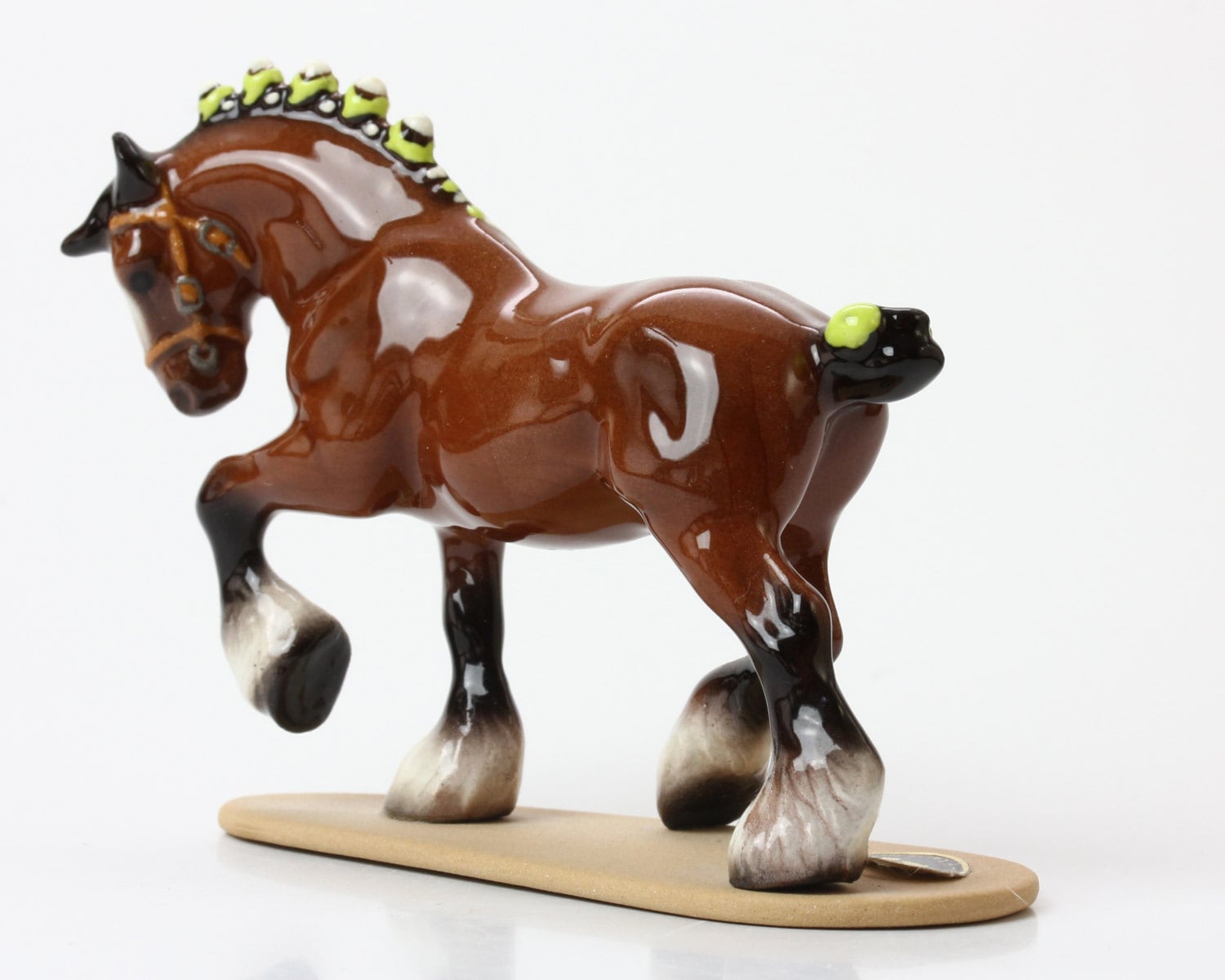 antique clydesdale horse figurine