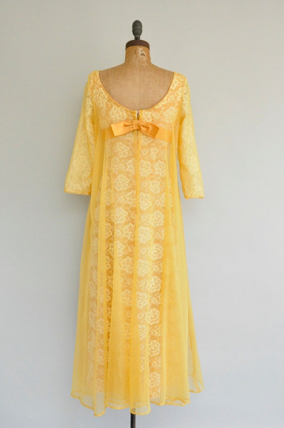 vintage 60s Emma Domb dress / 60s lace chiffon dress / 1960s