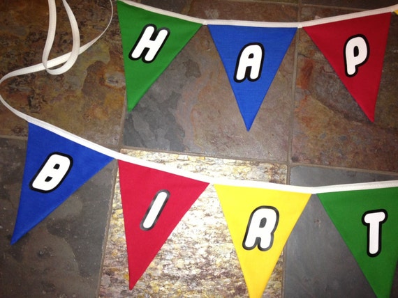 Lego Happy Birthday Fabric Bunting Banner Il_570xn