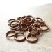50 Solid Copper Antiqued Open Jumprings 16ga 7mm, Jump Rings