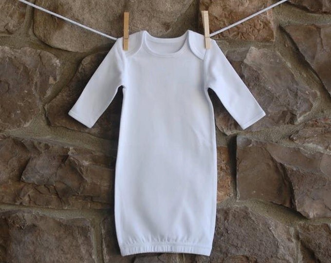Newborn Gown - My Big Sister's Answered Prayer Embroidered Bodysuit - Custom Newborn Gift - Baby Shower Gift