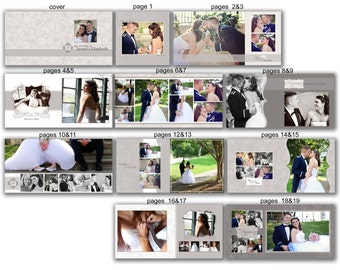 INSTANT DOWNLOAD - 12x12 Wedding Album template - Classic Neutral - 0365 FA
