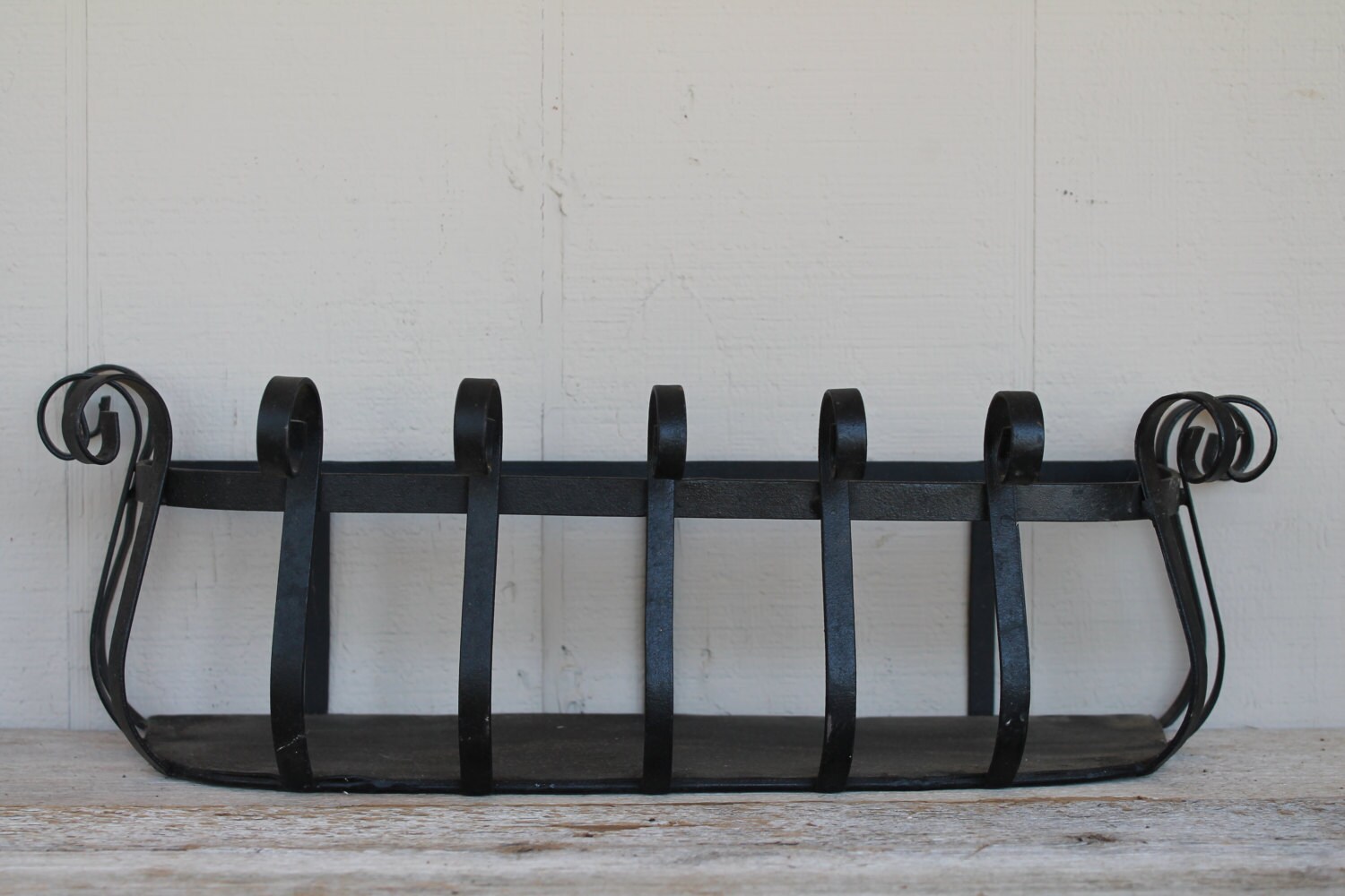 Vintage Wrought Iron Planter Box // Farmhouse // Cottage