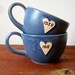 Newlywed Couple Mr. and Mrs. mug set In Stone Cold Blue Just married, Ready to Ship