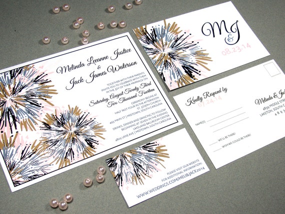 Firework Themed Wedding Invitations 3