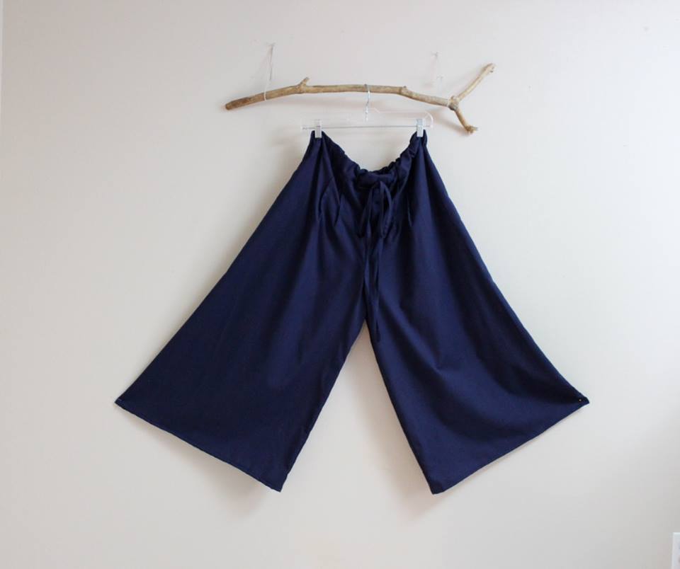 navy cotton pants