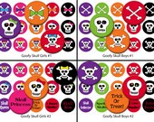 Halloween Skulls Boys Girls Sayings Bottle Cap Images 1 Inch Circles for Jewelry Party Favors Hair Bows Bottlecap Necklaces Crafts Collage Il_170x135