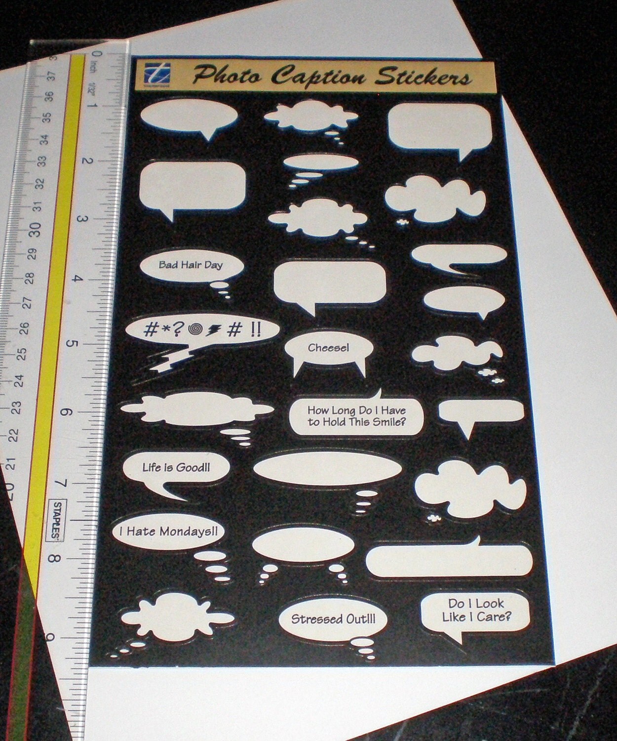 26 Photo Caption Stickers Scrapbooking Thought Bubbles