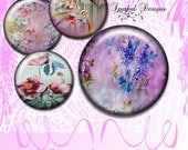 Floral Digital Collage Sheet CIRCLE IMAGES Instant Download Use in Bottle Cap Images these are 1 Inch Round Images Il_170x135