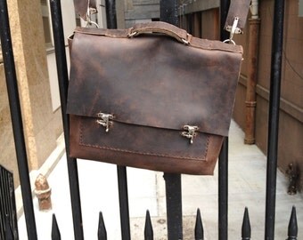 Custom messenger bags, Leather satchel, Personalised laptop bags, Messenger bags for men, Brown leather satchel, Laptop messenger, Handmade