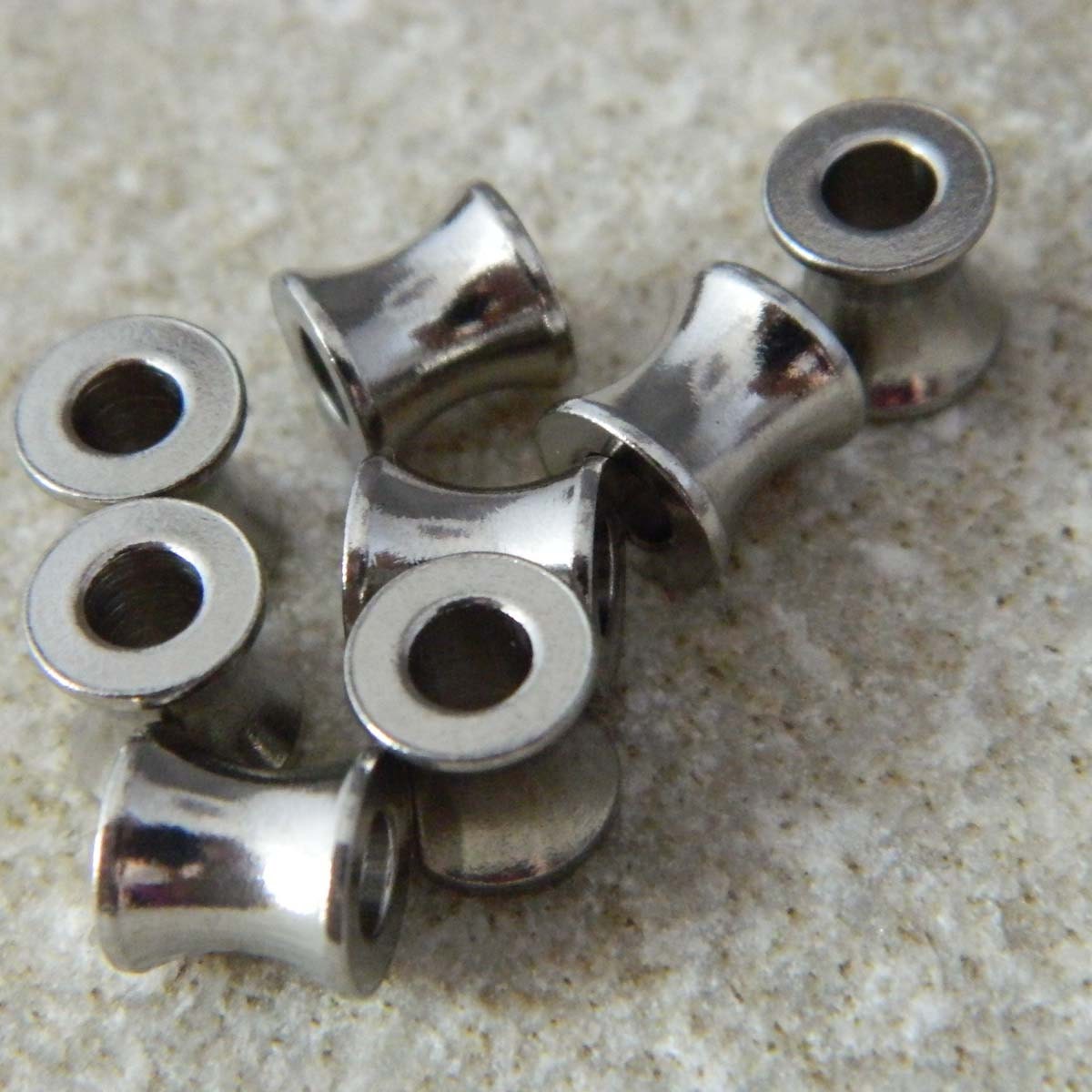 Large Flared Stainless Steel Tube Beads by MetalNMoreSupply
