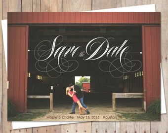 Save-The-Date-Magnet, Save-The-Date-Postcard, Save The Date Card - EScript