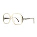 Big Transparent White Brown Vintage Eyeglasses - oversized Marwitz glasses