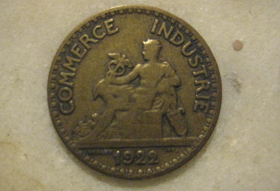 1922 French Coin Bon Pour 50 Centimes Chamber of Commerce