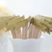 25 Gold Glitter Paper Flag Stir Sticks or Drink Stirrers