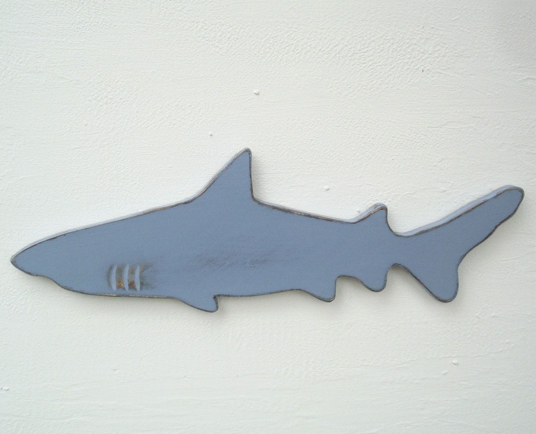 shark art wood wall art