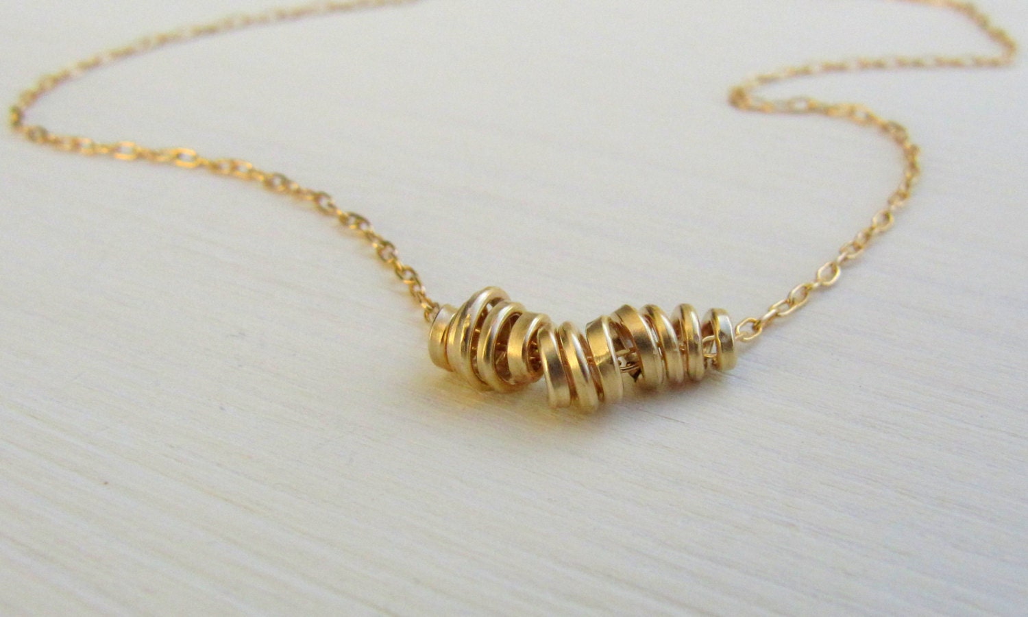 Simple gold Necklace. Dainty everyday necklace. Gold by LirLir