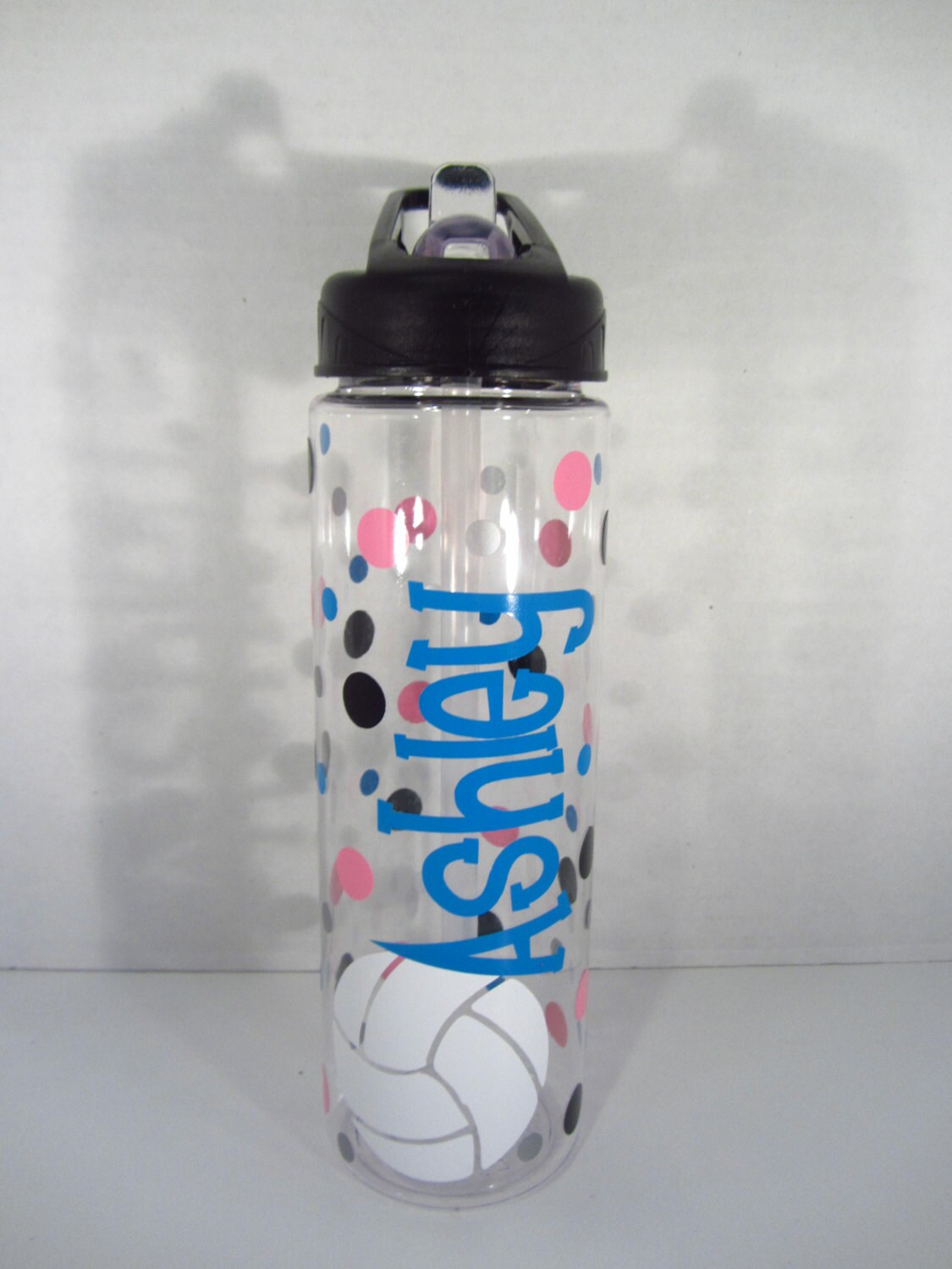 Personalized water bottle volleyball basketball by DottedDesigns