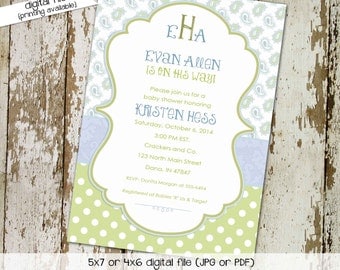 tribal baby shower invitation BOHO bridal shower wedding