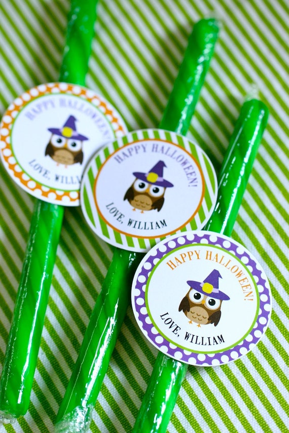 DIY, Personalized Happy Halloween favor tags Il_570xn