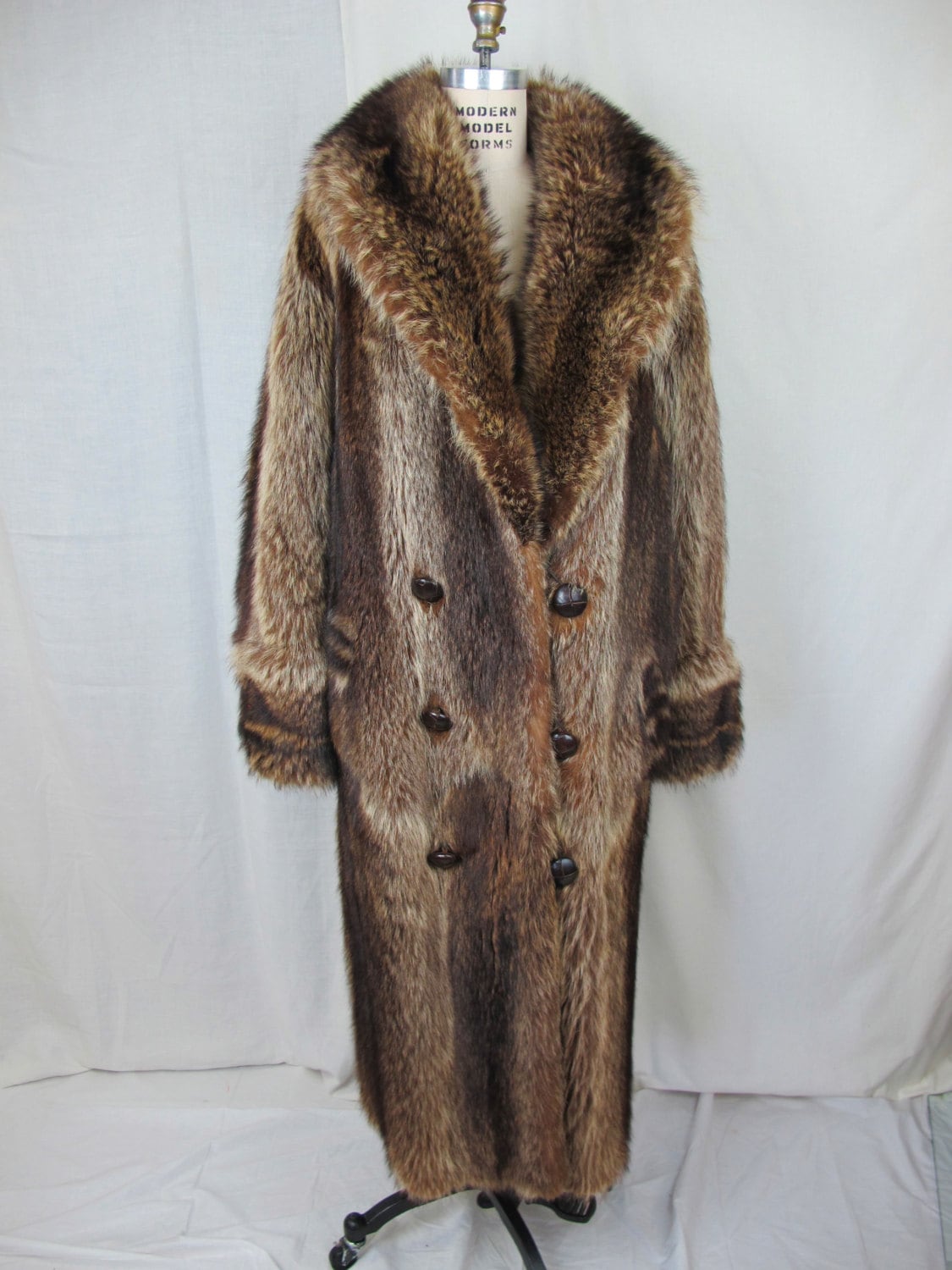 On Hold...1920s Mens Raccoon Fur Coat Vintage Ivy League