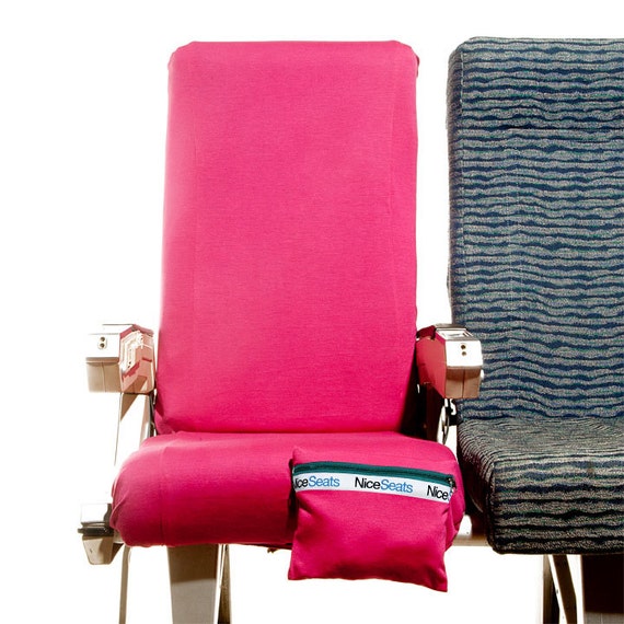 Washable Airplane Seat Cover Hot Pink Works on All by NiceSeats