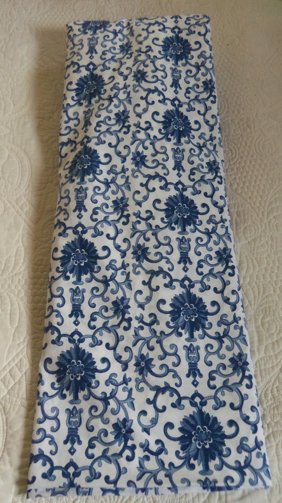 Vintage Ralph Lauren Bedding Porcelain Blue Rosette KING