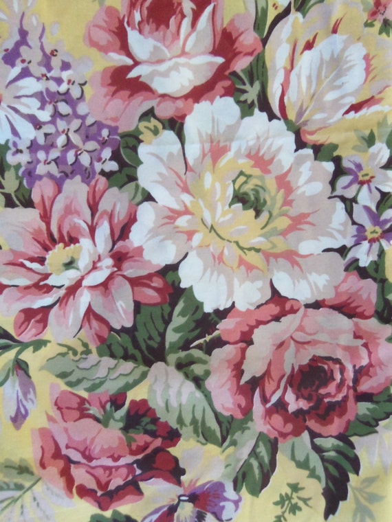 Vintage Ralph Lauren BROOKE SOPHIE Cabbage Roses Print 72 inch