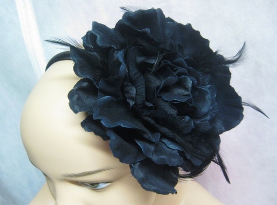Black Flower Headband