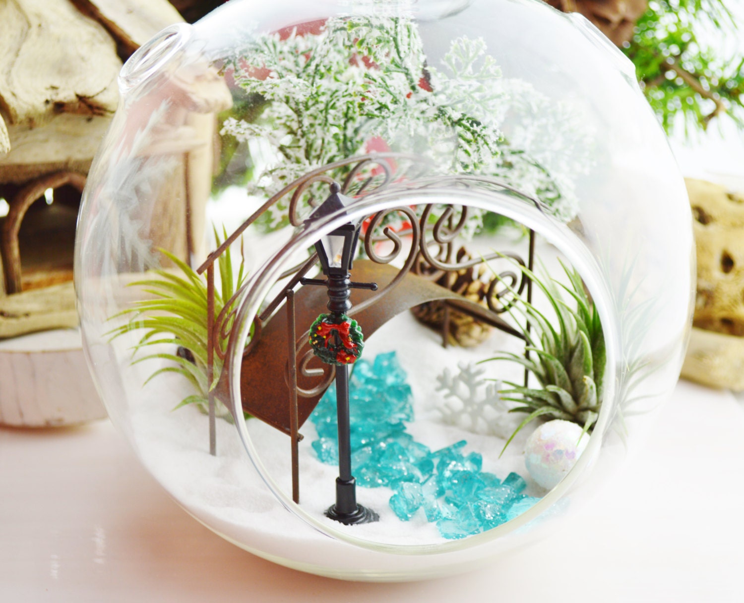 Bridge in Central Park Terrarium Snow White Sand Bridge and