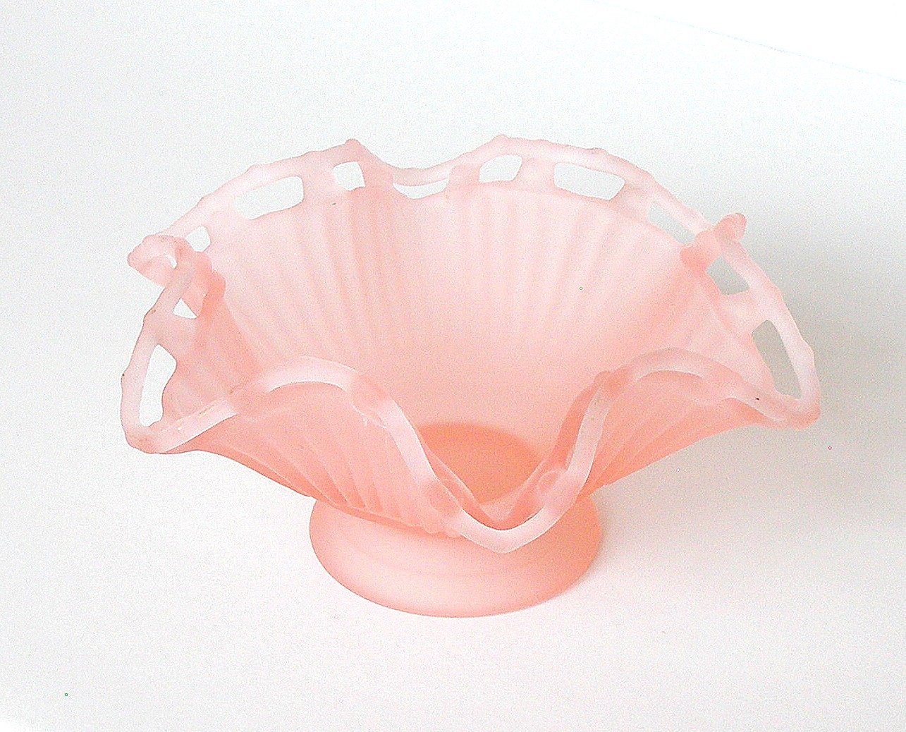 Westmoreland Pink Satin Glass Bowl Antique by retrogroovie on Etsy