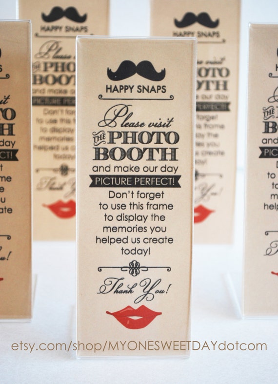 Vintage Photo Booth Acrylic Frames Party Favor Lips and